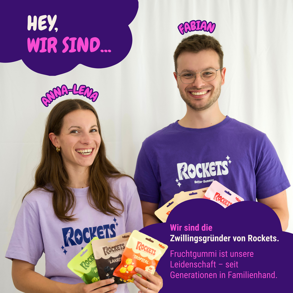Rockets zuckerarme Fruchtgummis sauere Johannisbeere