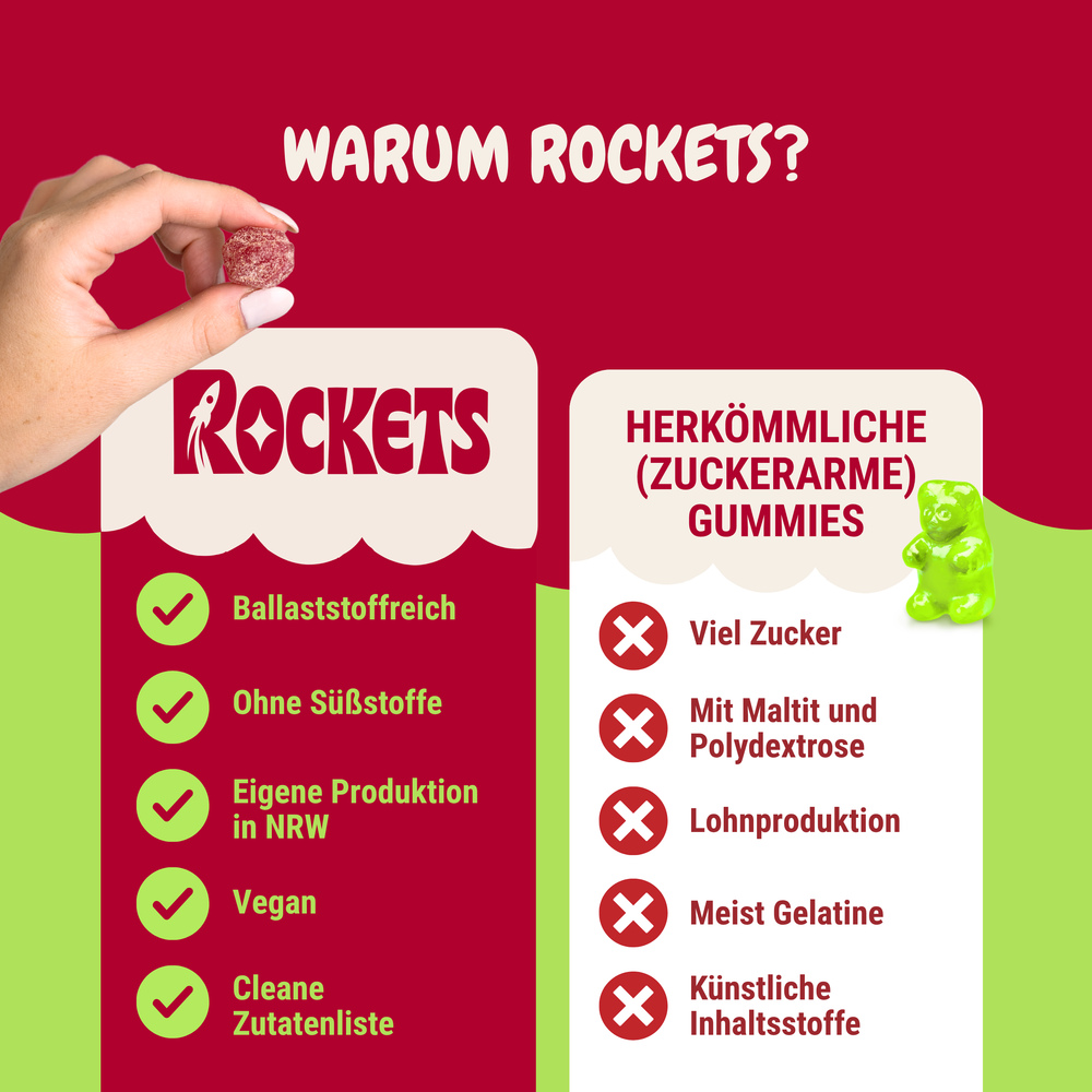 rockets saure kirsche fruchtgummis vegan ohne industriezucker