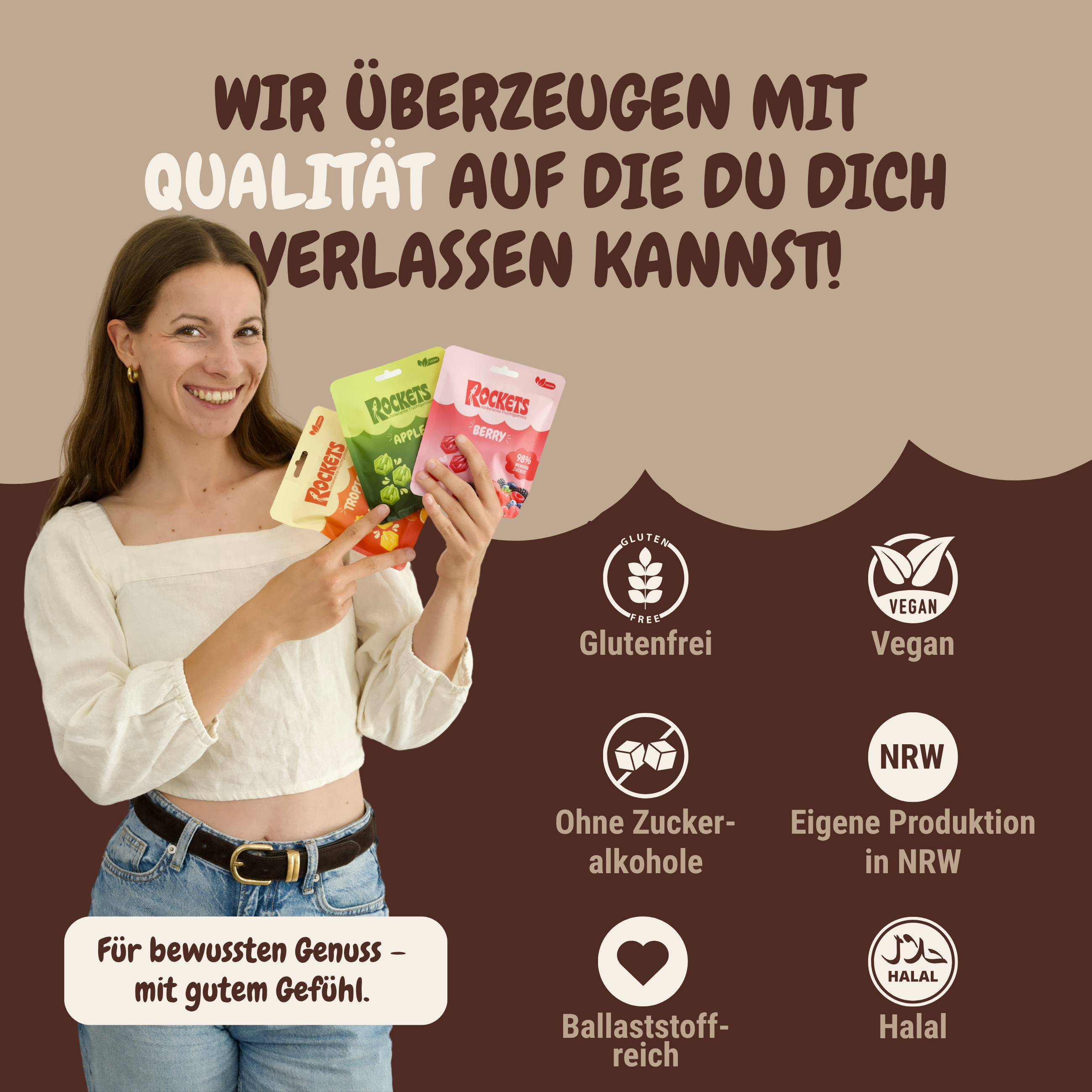 Bio Koffein Gummies  – Kaffee Koffein Bio Fruchtgummis ohne Industriezucker & Süßstoffe, vegan, eigene Herstellung in Deutschland