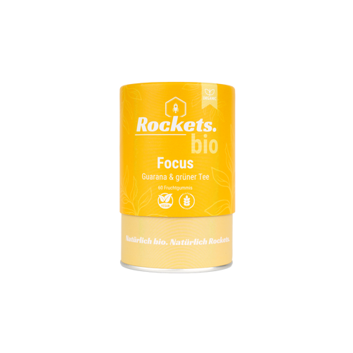 Bio Focus Fruchtgummis: Bio Focus Gummies – Koffein aus Grüntee & Guarana, bio, ohne Süßstoffe, DE-ÖKO-006
