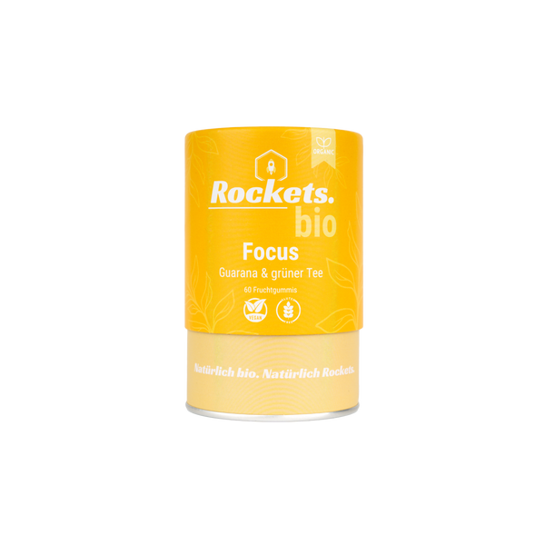 Bio Focus Fruchtgummis: Bio Focus Gummies – Koffein aus Grüntee & Guarana, bio, ohne Süßstoffe, DE-ÖKO-006
