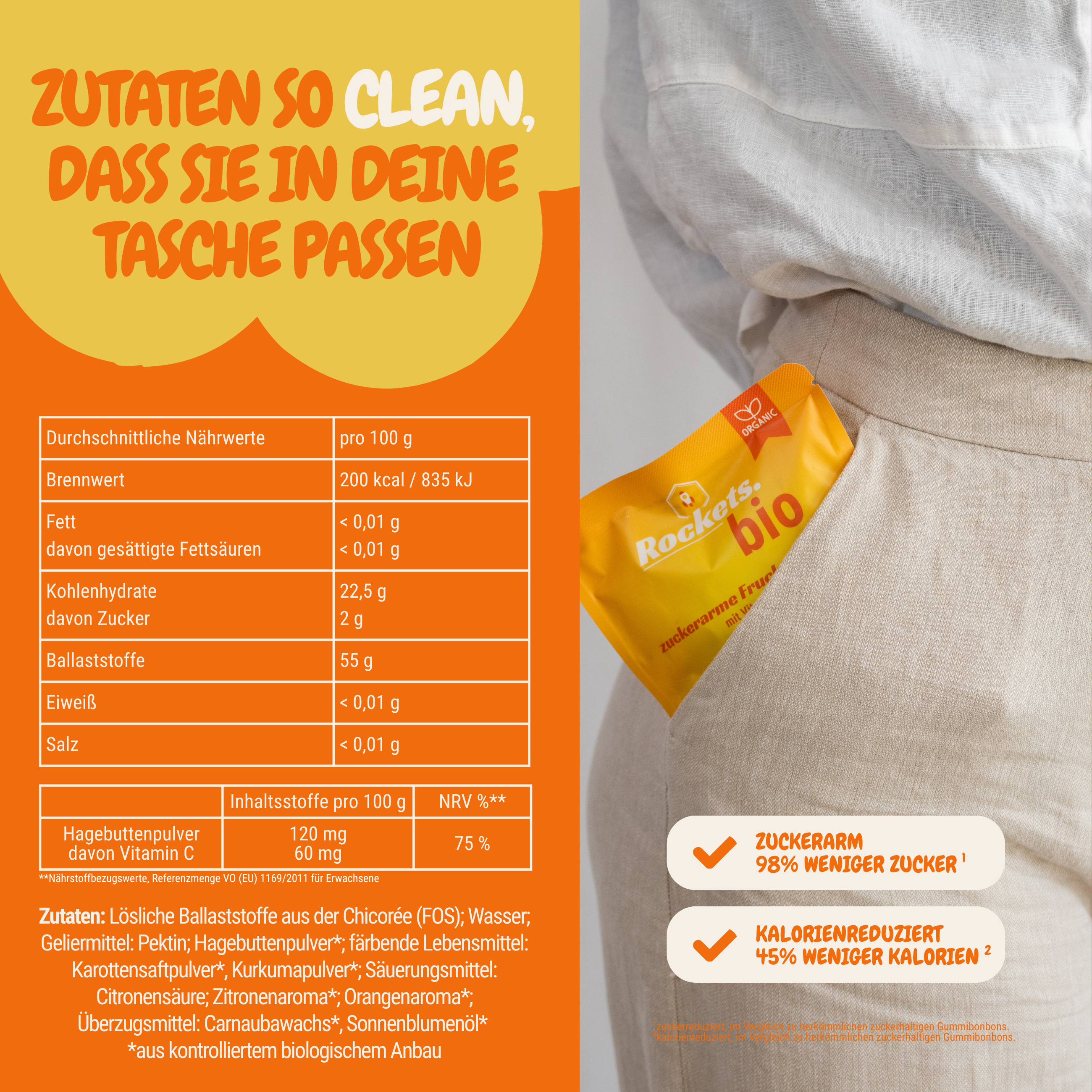 Bio Vitamin C Gummies  – Bio Fruchtgummis ohne Industriezucker & Süßstoffe, vegan, eigene Herstellung in Deutschland