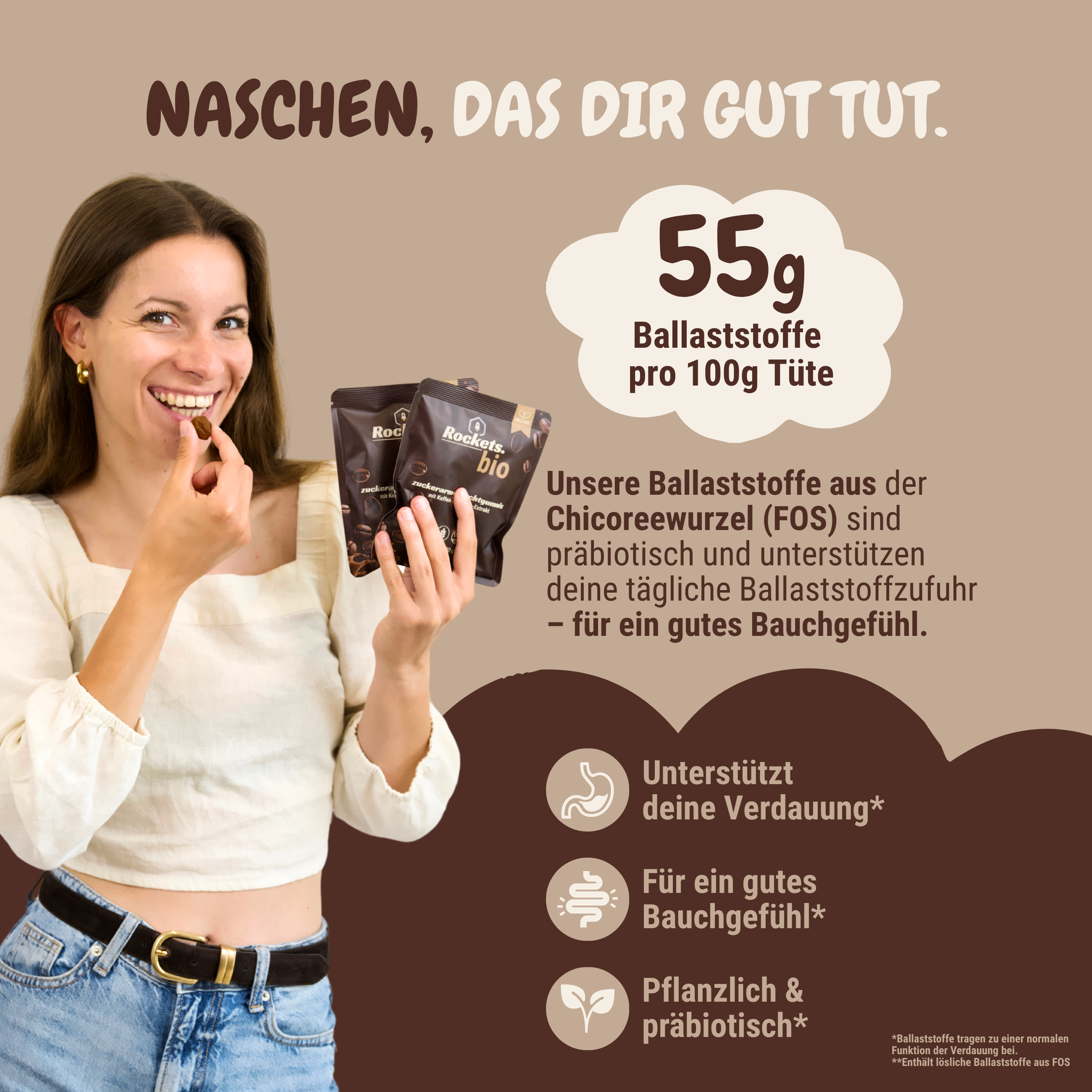 Bio Koffein Gummies  – Kaffee Koffein Bio Fruchtgummis ohne Industriezucker & Süßstoffe, vegan, eigene Herstellung in Deutschland