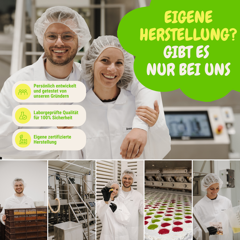 Sauer Apfel Gummies  – Fruchtgummis ohne Industriezucker & Süßstoffe, vegan, eigene Herstellung in Deutschland