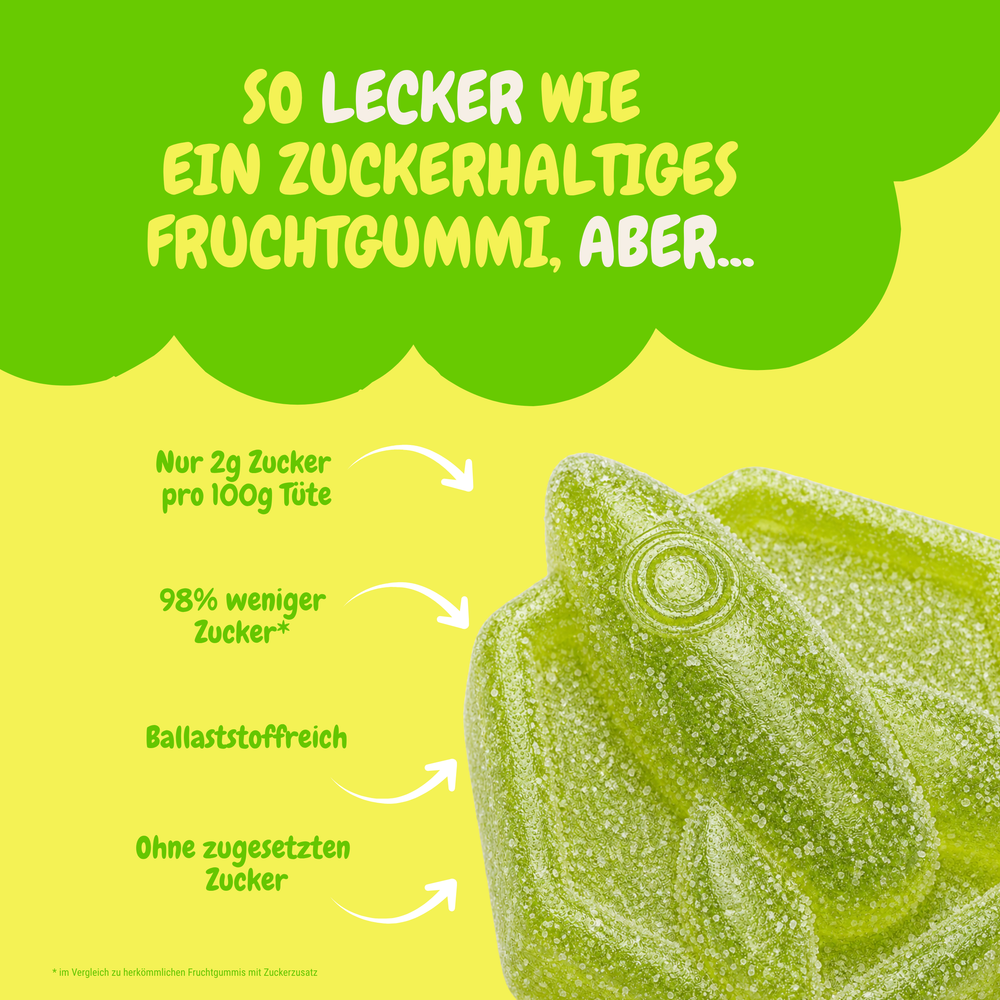 Sauer Apfel Gummies  – Fruchtgummis ohne Industriezucker & Süßstoffe, vegan, eigene Herstellung in Deutschland