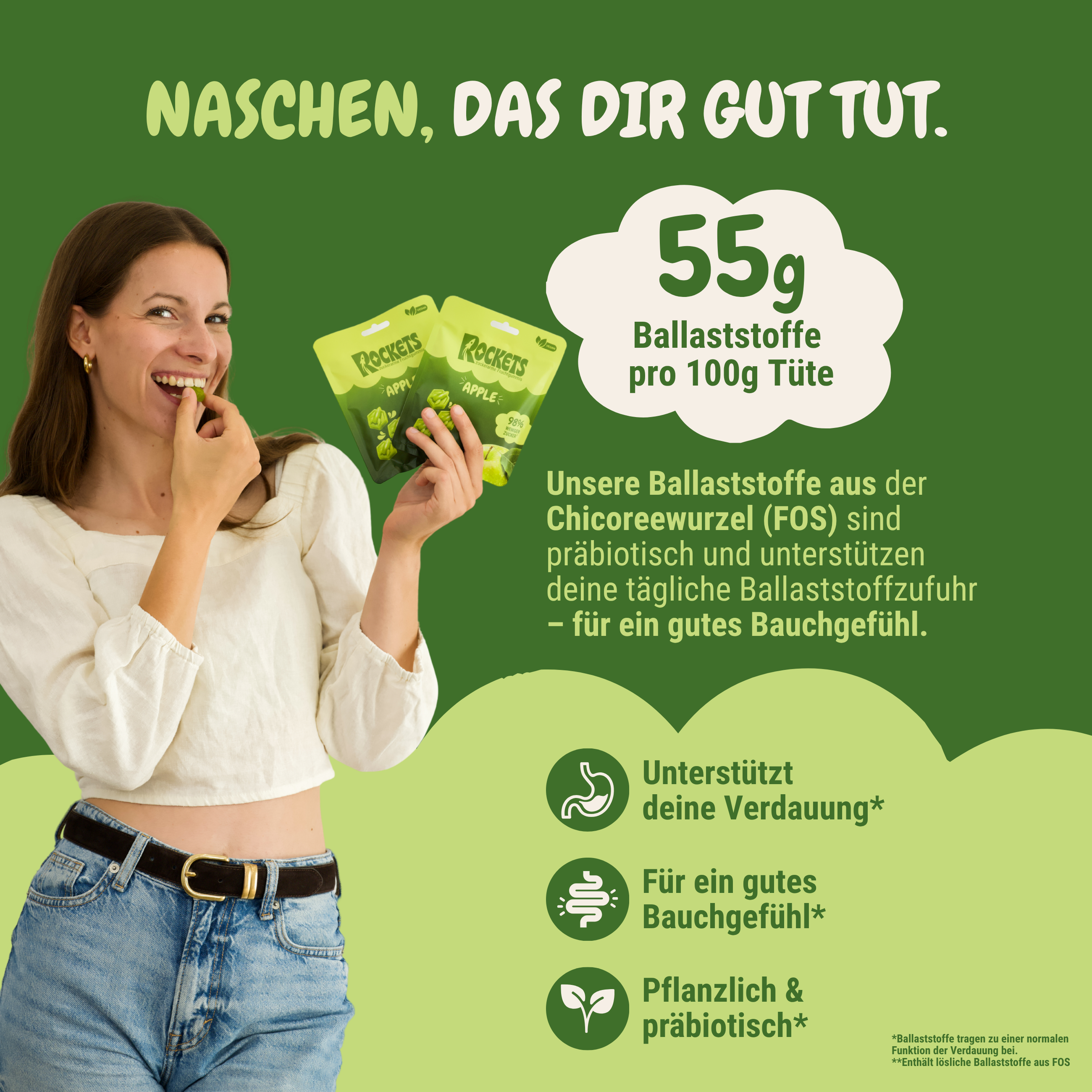 Fresh Apple Gummies  – Fruchtgummis ohne Industriezucker & Süßstoffe, vegan, eigene Herstellung in Deutschland