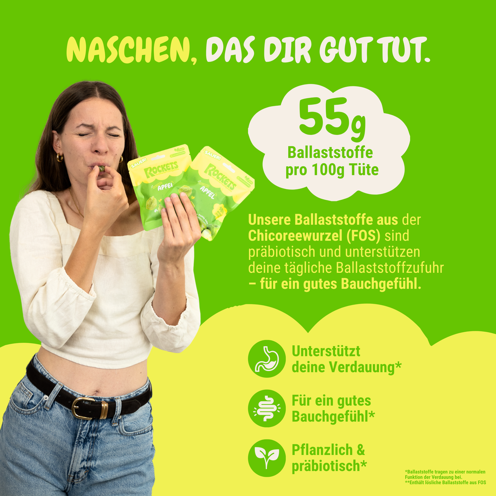 Sauer Apfel Gummies  – Fruchtgummis ohne Industriezucker & Süßstoffe, vegan, eigene Herstellung in Deutschland