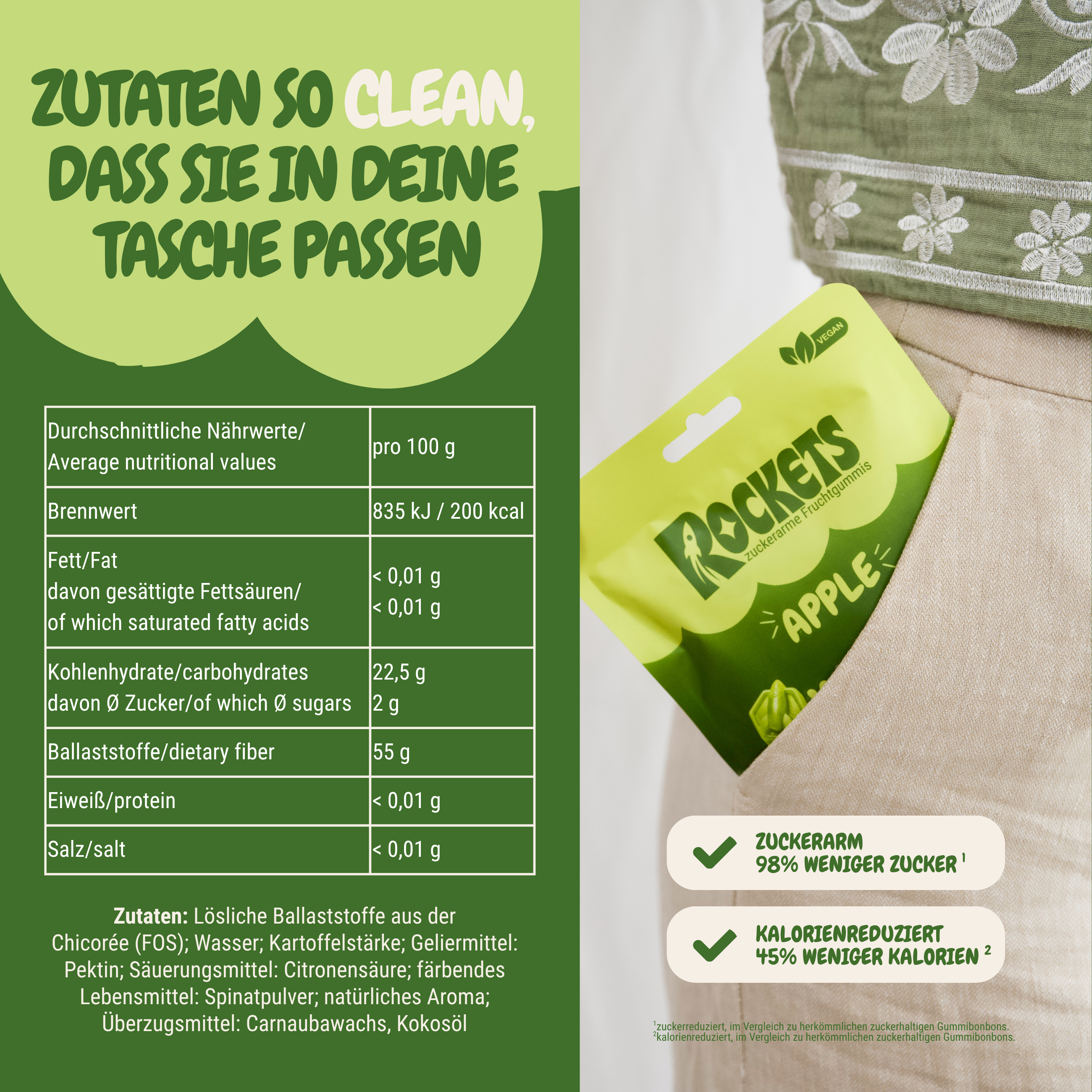 Fresh Apple Gummies  – Fruchtgummis ohne Industriezucker & Süßstoffe, vegan, eigene Herstellung in Deutschland