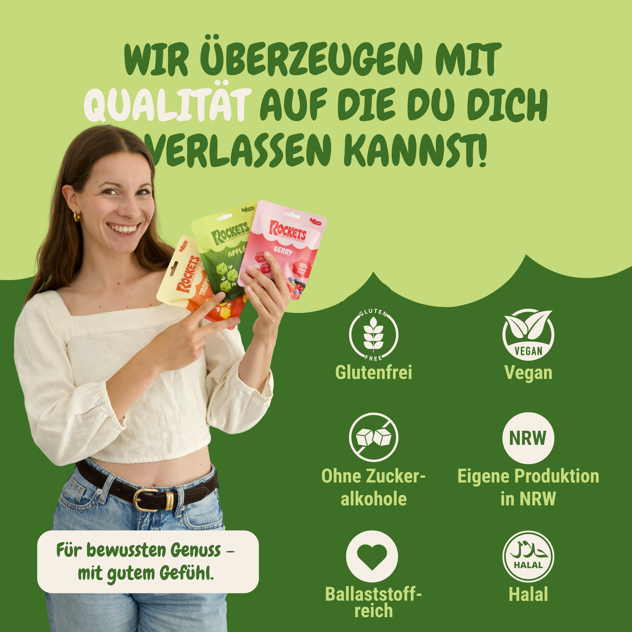 Fresh Apple Gummies  – Fruchtgummis ohne Industriezucker & Süßstoffe, vegan, eigene Herstellung in Deutschland