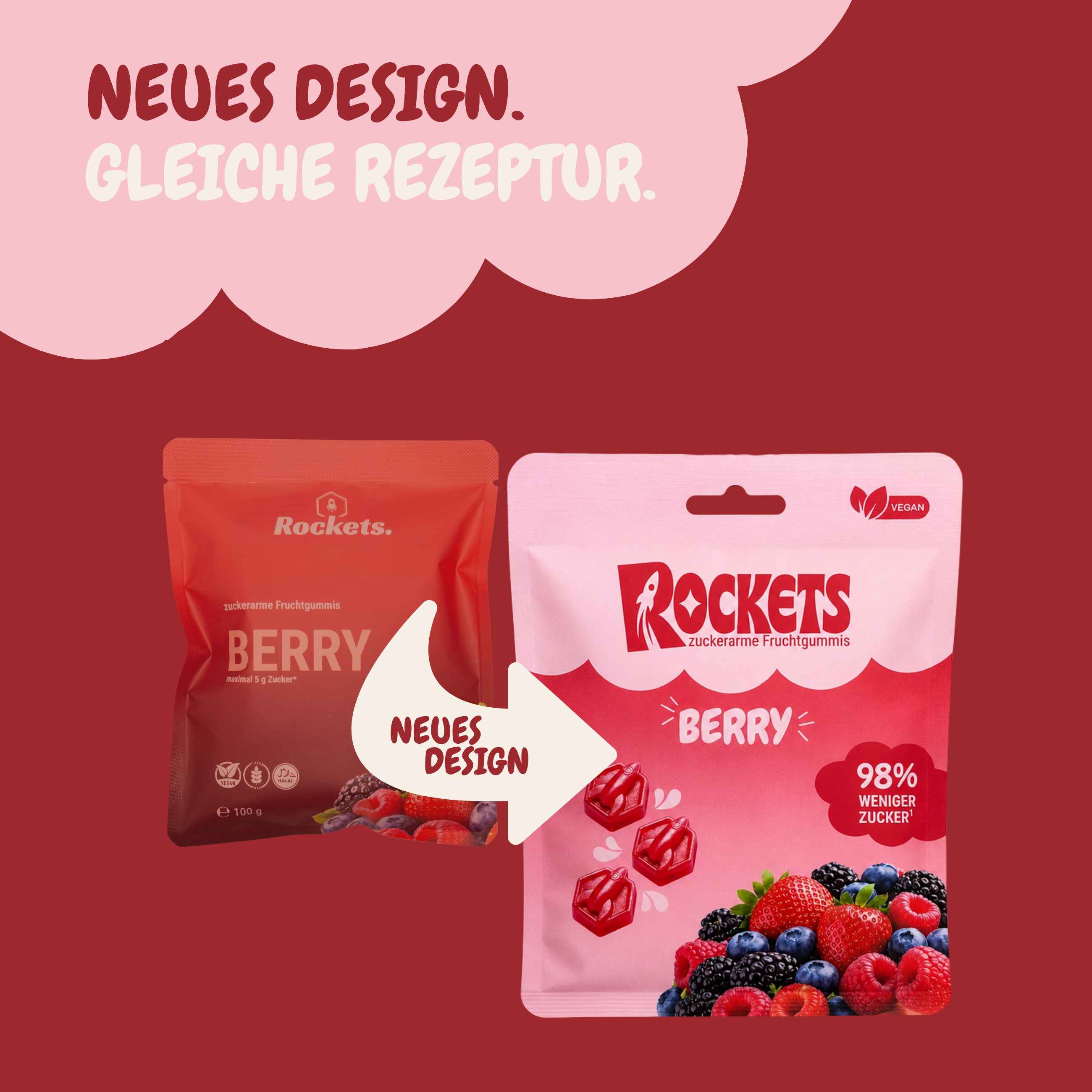 Tasty Berry Gummies – Fruchtgummis ohne Industriezucker & Süßstoffe, vegan, eigene Herstellung in Deutschland