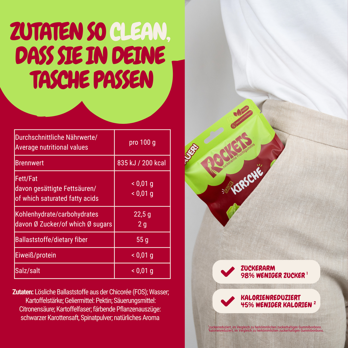 rockets saure kirsche fruchtgummis vegan ohne industriezucker