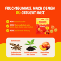 Sauer Pfirsich Gummies  – Fruchtgummis ohne Industriezucker & Süßstoffe, vegan, eigene Herstellung in Deutschland